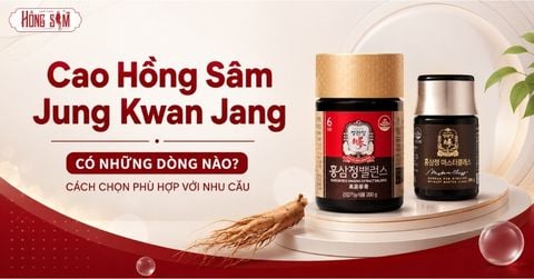 Cao Hồng Sâm Jung Kwan Jang Có Những Dòng Nào? Cách Chọn Phù Hợp Với Nhu Cầu