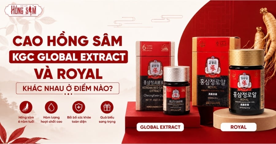 Cao Hồng Sâm KGC Global Extract Và Royal Khác Nhau Ở Điểm Nào?