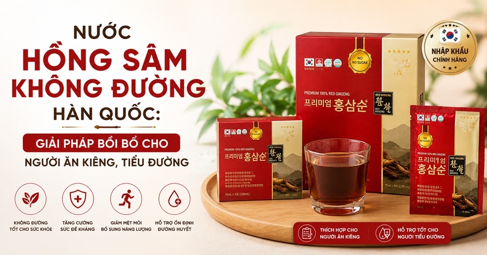 Nước Hồng Sâm Không Đường Hàn Quốc: Giải Pháp Bồi Bổ Cho Người Ăn Kiêng, Tiểu Đường