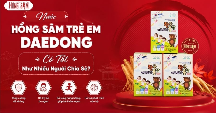 Nước Hồng Sâm Trẻ Em Daedong Có Tốt Như Nhiều Người Chia Sẻ?