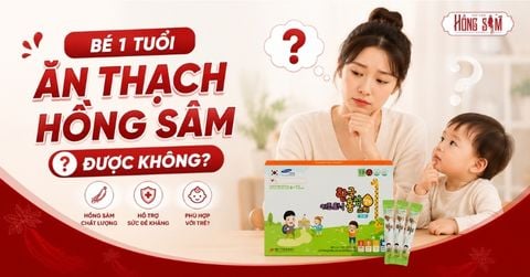 Bé 1 Tuổi Ăn Thạch Hồng Sâm Được Không? Giải Đáp Từ Chuyên Gia