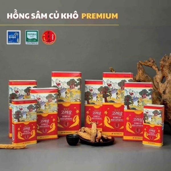 Hồng Sâm là sâm 6 năm tuổi trải qua quá trình hấp sấy chuyên biệt giúp tăng lượng chất bổ