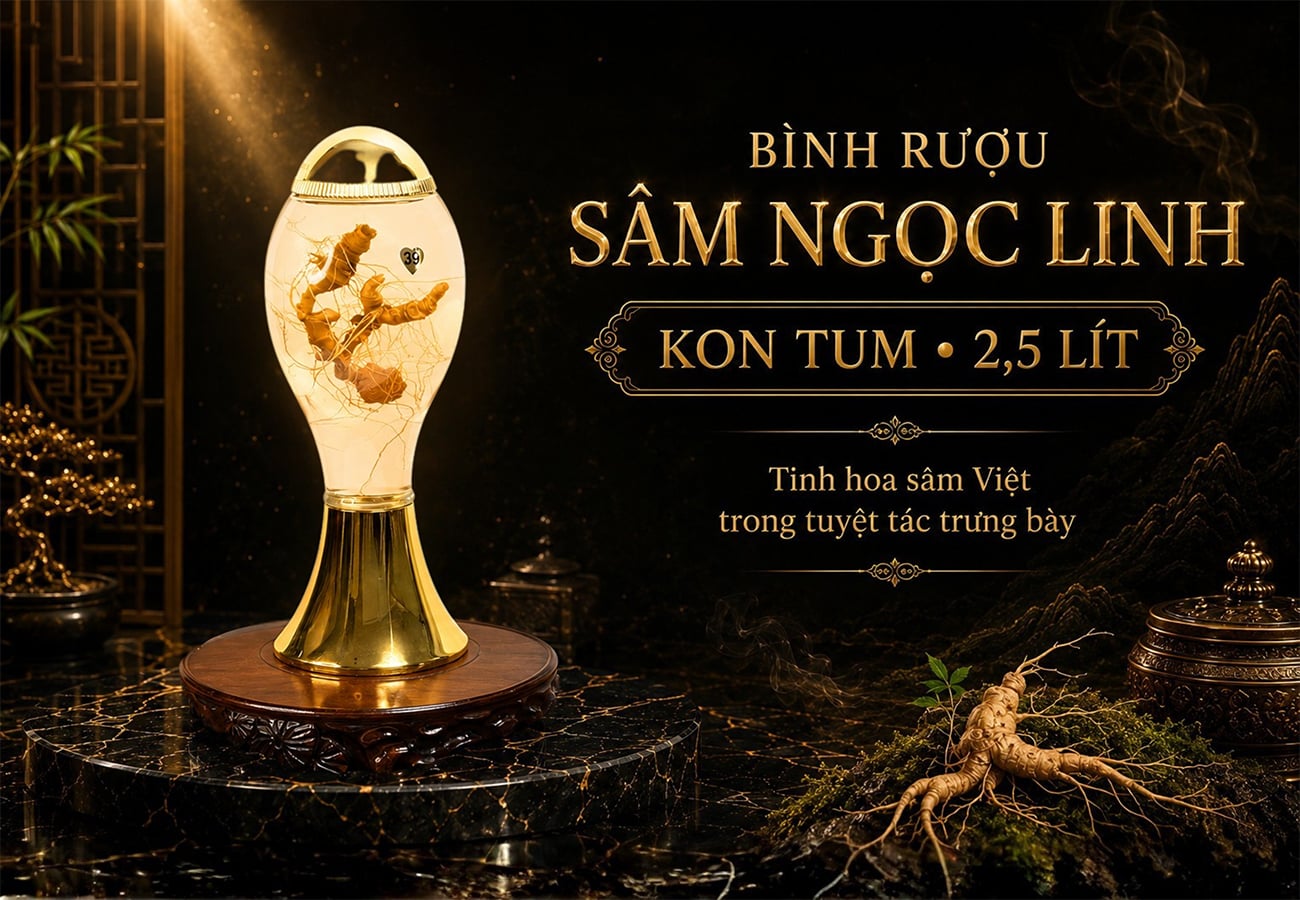Bình Rượu Sâm Ngọc Linh Kontum 2,5 Lít