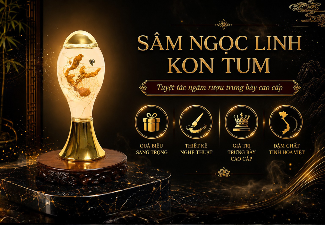 Bình Rượu Sâm Ngọc Linh Kontum 2,5 Lít