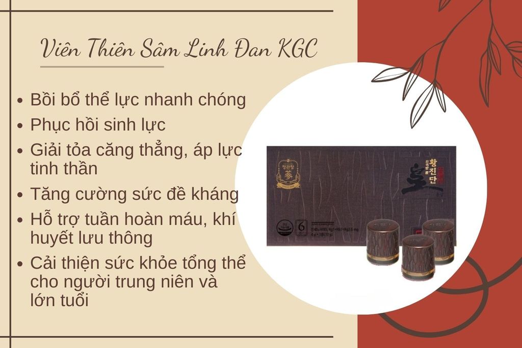 Công dụng của viên Thiên Sâm Linh Đan KGC Hàn Quốc Cao Cấp