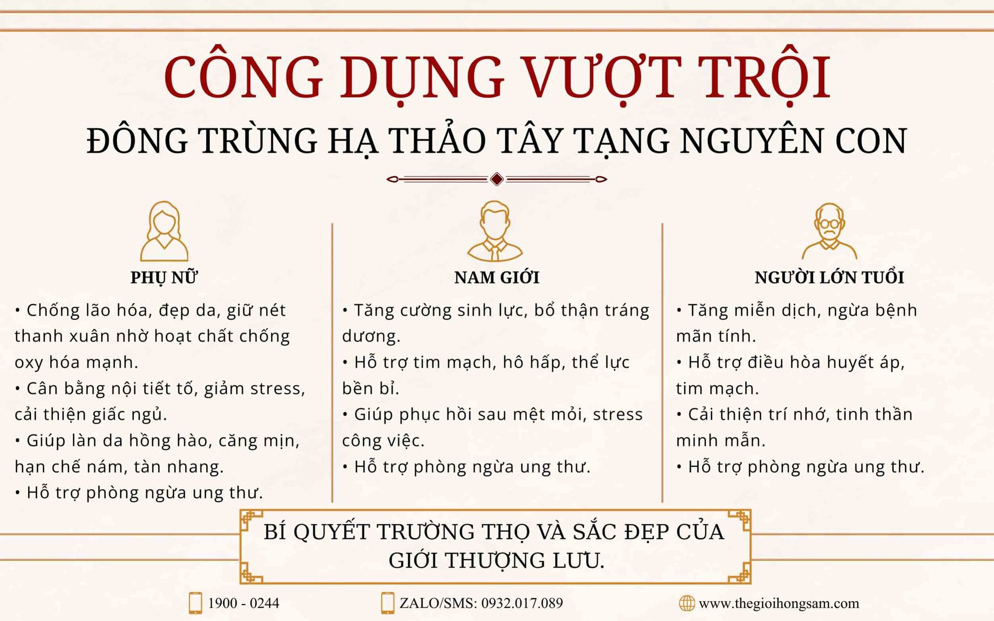 Công dụng vượt trội của đông trùng hạ thảo Tây Tạng