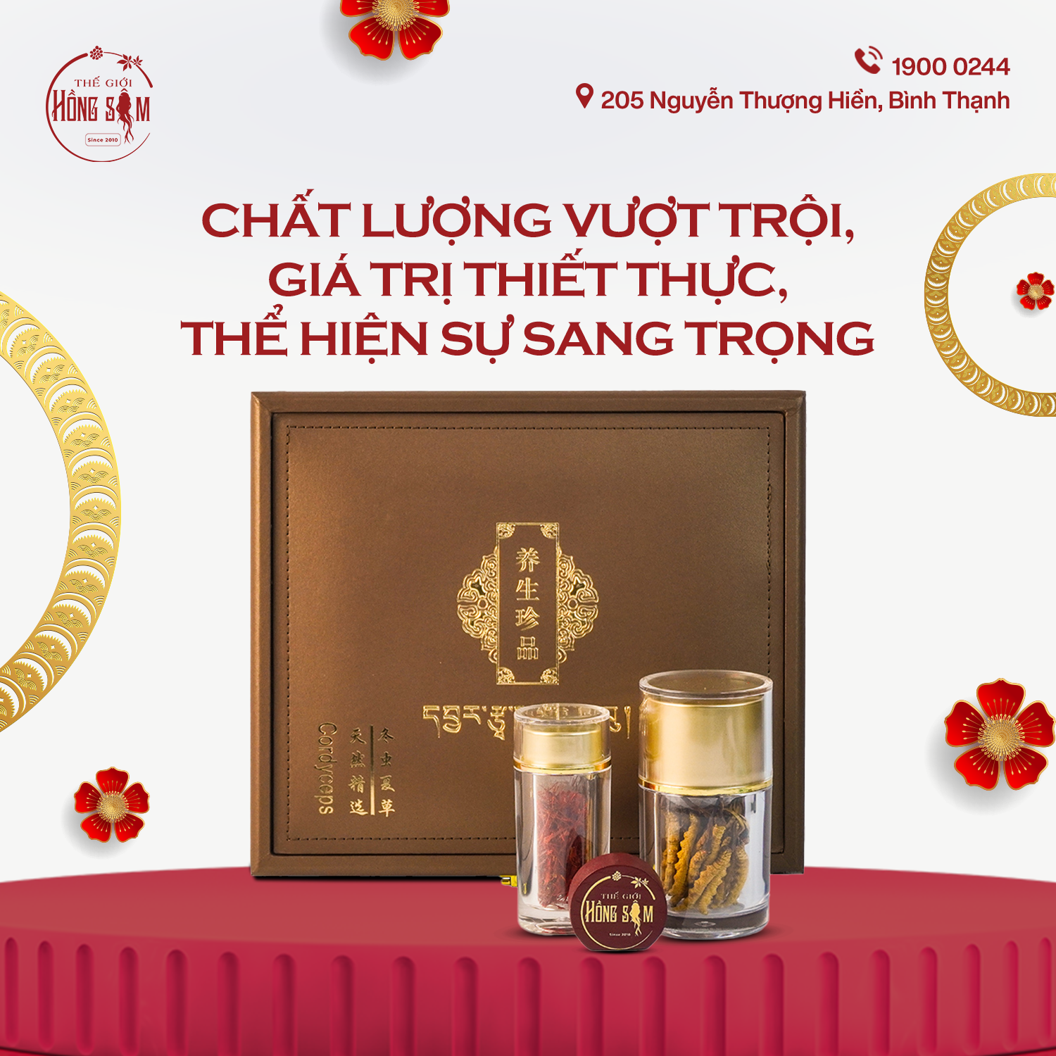 Đông Trùng Hạ Thảo Tây Tạng Vip – Hộp gỗ cao cấp