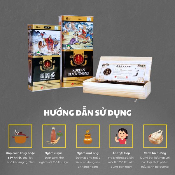 Cách sử dụng hắc sâm củ khô Deadong hiệu quả