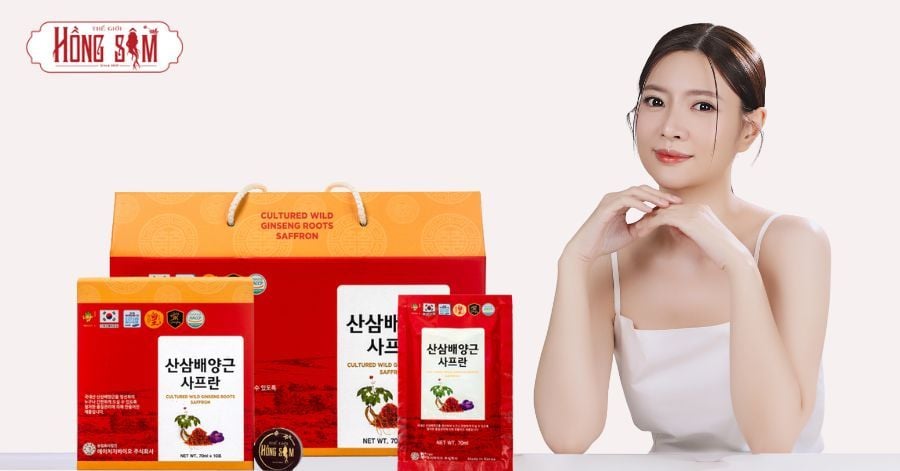 Nước Hồng Sâm nhụy hoa nghệ tây