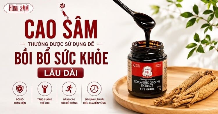 Cao Sâm thường được sử dụng để bồi bổ sức khỏe lâu dài