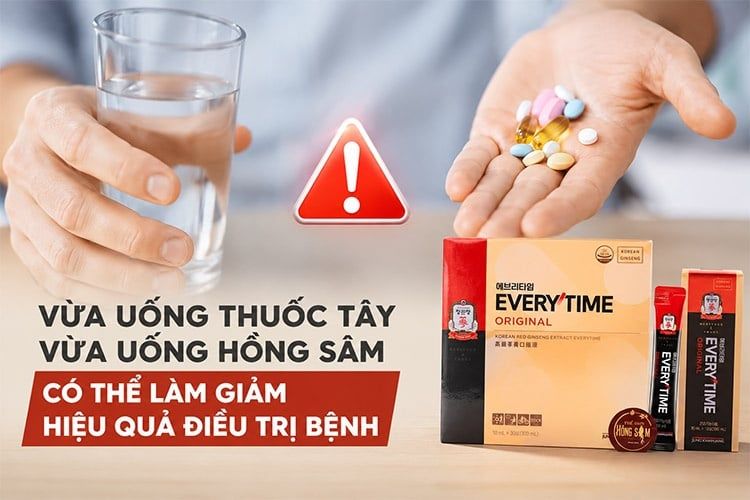 Vừa uống thuốc Tây vừa uống Hồng Sâm cùng lúc có thể làm giảm hiệu quả điều trị bệnh