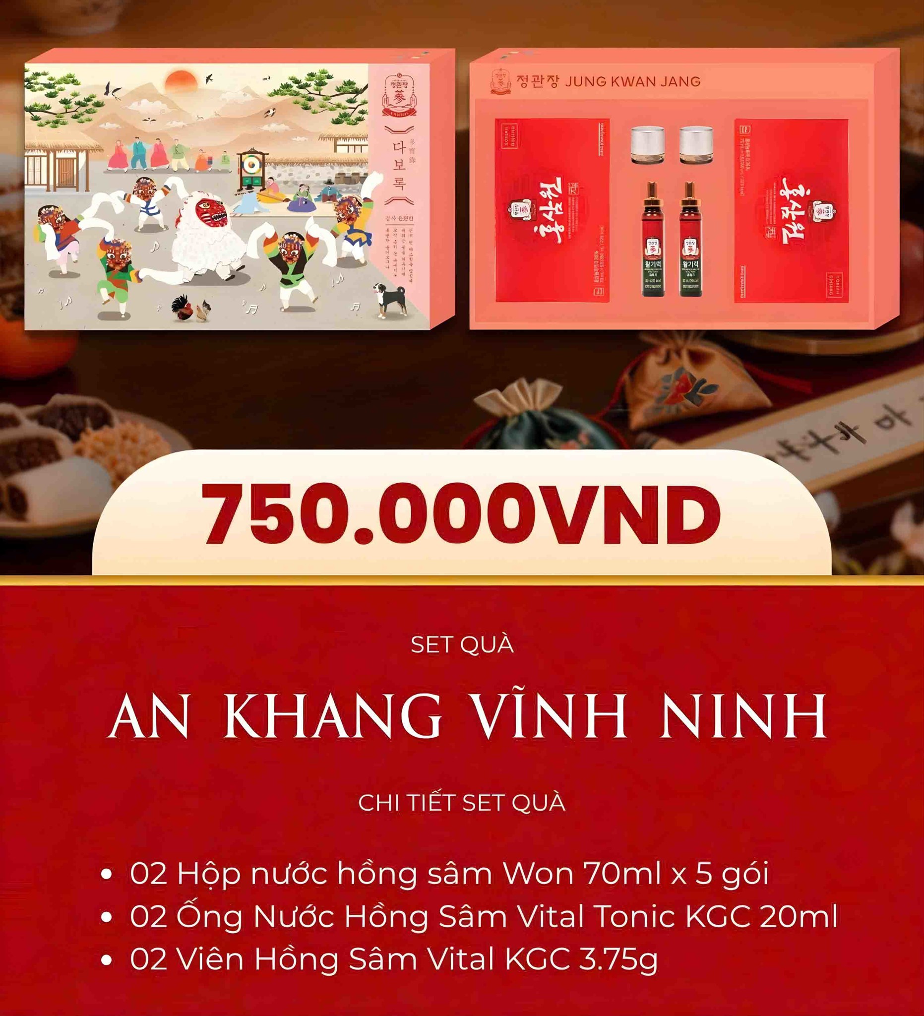 Thành Phần Set Quà Biếu KGC An Khang Vĩnh Ninh