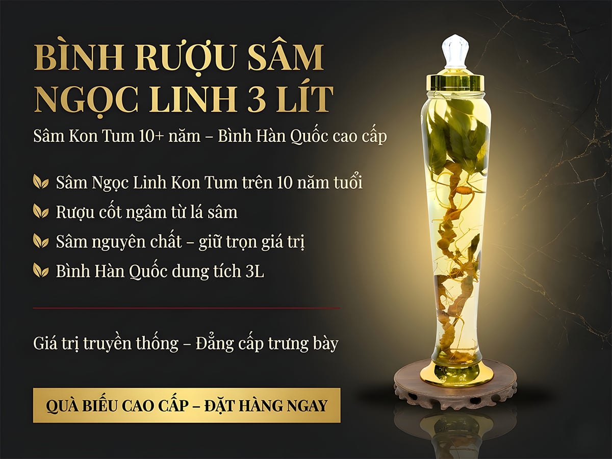 Thành Phần Bình Rượu Sâm Ngọc Linh 3 Lít