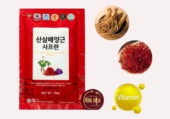 Thành phần nổi bật Nước Hồng Sâm núi Saffron