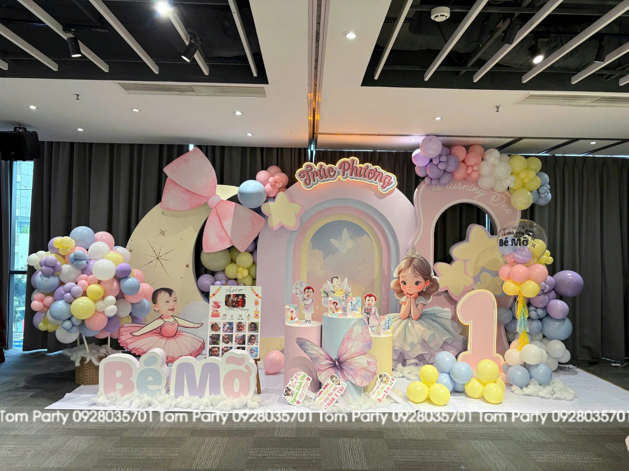 Trang trí sinh nhật bé gái concept Công Chúa