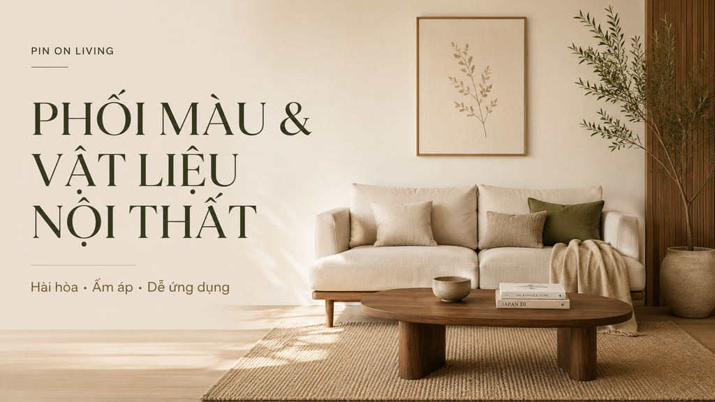 Cách phối màu & vật liệu nội thất để không gian hài hòa và dễ ứng dụng