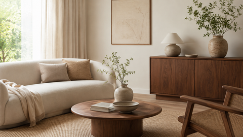 7 ý tưởng decor phòng khách tối giản mà vẫn ấm áp và có chiều sâu