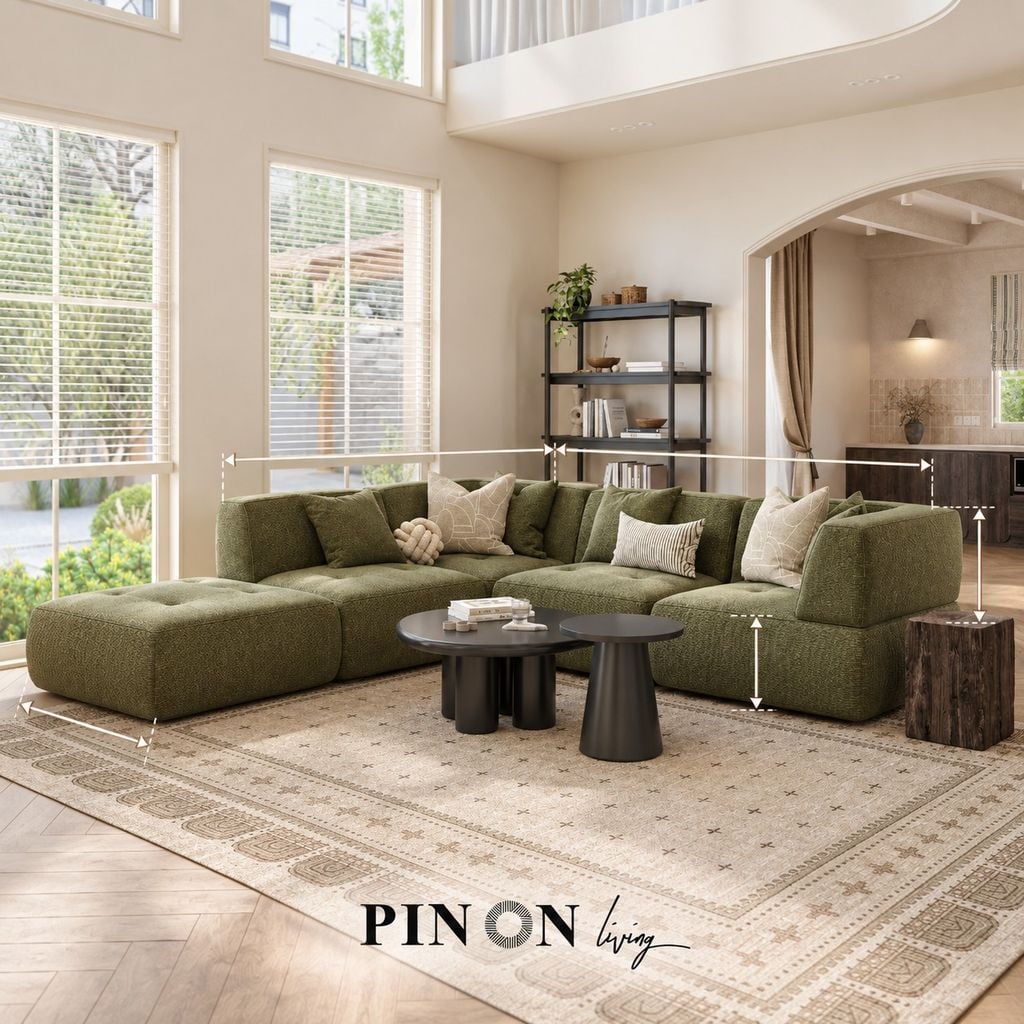 Kích thước sofa tiêu chuẩn: Cách đọc và chọn theo phòng khách