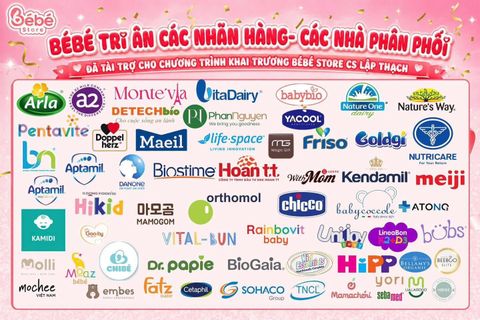 BABYBIO ĐỒNG HÀNH CÙNG SỰ KIỆN KHAI TRƯƠNG BÉBÉ STORE CƠ SỞ LẬP THẠCH