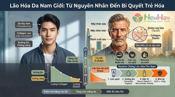 Lão Hóa Da Nam Giới: Tại Sao Nếp Nhăn Của Phái Mạnh Lại Sâu Và Rõ Hơn Phụ Nữ?