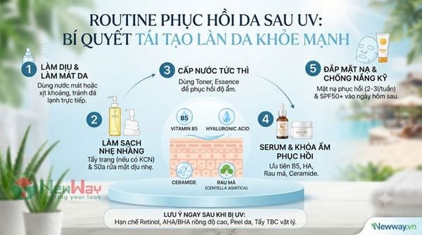 Routine Phục Hồi Da Sau UV: Bí Quyết Tái Tạo Làn Da Khỏe Mạnh