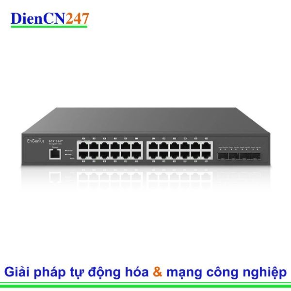 ECS1528T hãng EnGenius Vietnam – Switch Cloud Managed L2+ 24 cổng Gigabit, 4 SFP+ 10G