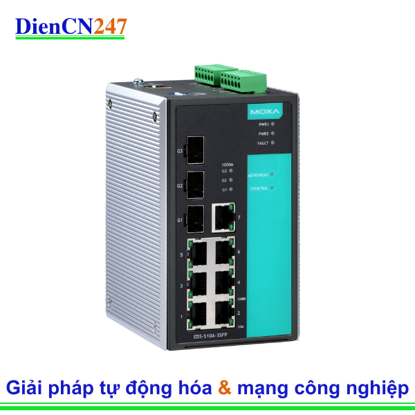 Switch công nghiệp EDS-510A-3SFP có phù hợp cho hệ thống SCADA trong nhà máy không?