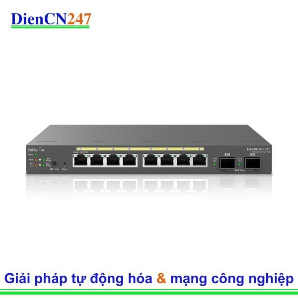 EWS2910FP-FIT hãng EnGenius Vietnam – Switch Managed L2+ PoE+ 110W, 2 SFP Uplink, Quản lý Fit