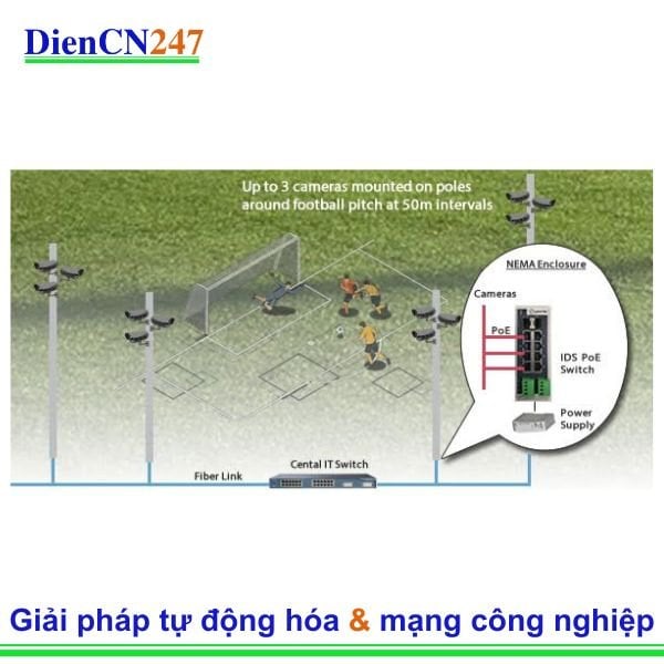 Sport-Club Freiburg sử dụng Bộ chuyển mạch được quản lý Perle PoE trong Kiến trúc mạng phân tán