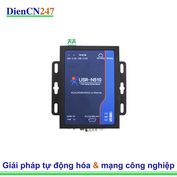 USR-N510 hãng Pusr Vietnam – Bộ Chuyển Đổi RS232/RS485 Sang Ethernet 1 Cổng
