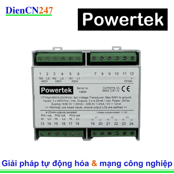 WT3PH/400V/500ACT/STD/P/24VDC Powertek | DienCN247