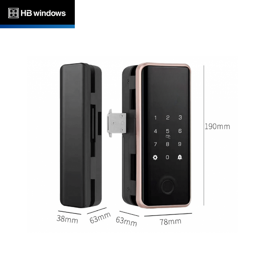 Khóa vân tay cửa bản lề sàn, cửa lùa treo