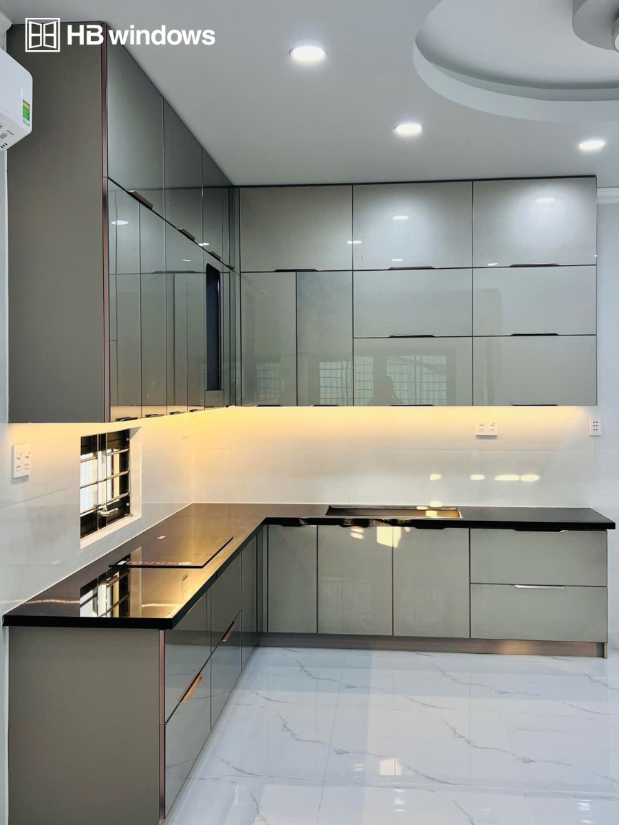 Tủ Bếp Nhôm Nguyên Tấm