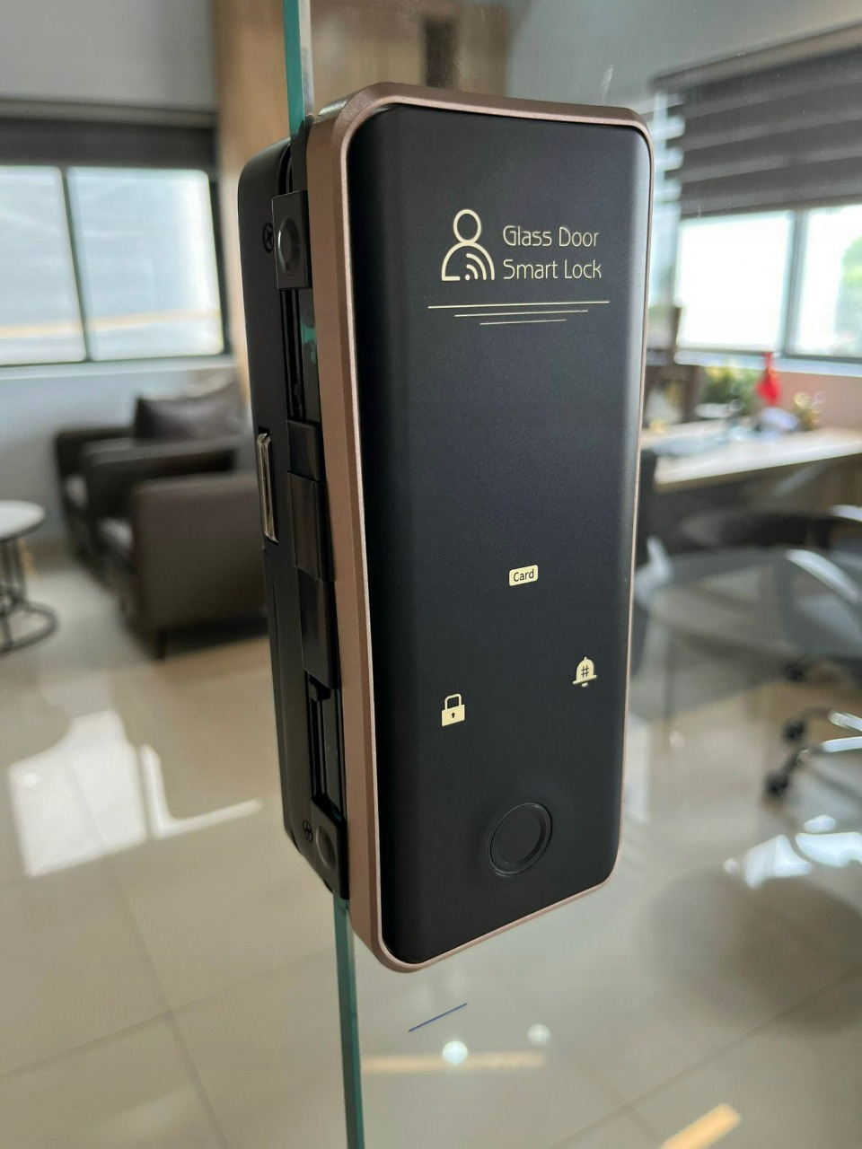 Khóa vân tay cửa bản lề sàn, cửa lùa treo