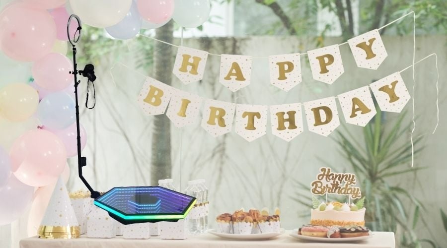 Photobooth 360 cho tiệc sinh nhật, party - Quay video cực vui