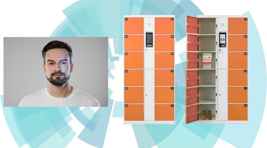 Tủ locker thông minh tích hợp công nghệ nhận diện khuôn mặt hiện đại