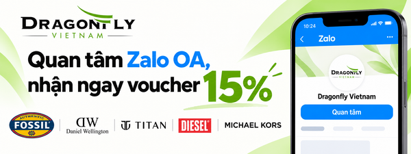 QUAN TÂM ZALO OA DRAGONFLY VIETNAM: NHẬN E-VOUCHER 15%, KHÁM PHÁ ƯU ĐÃI GRAND OPENING