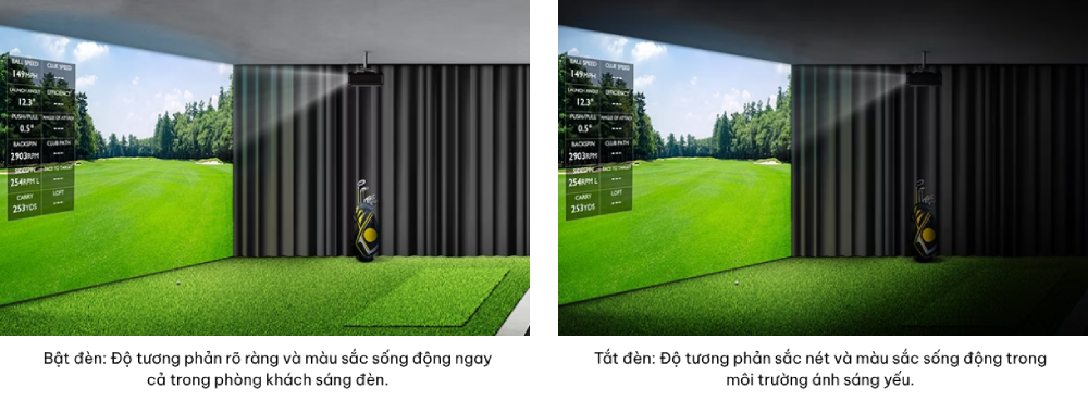 Máy chiếu golf laser throw ngắn 1080P 4000lm BenQ AH700ST