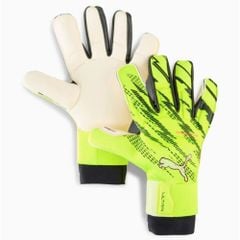 PUMA ULTRA Ultimate Hybrid Yellow Alert – Găng Tay Thủ Môn Siêu Nhẹ, Phản Xạ Tốc Độ Cao