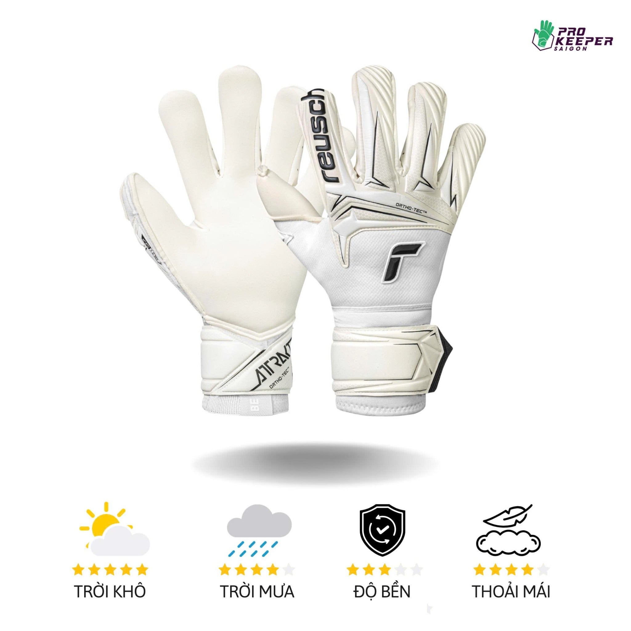 Reusch Attrakt Gold X Ortho-Tec: Găng Tay Thủ Môn Cao Cấp Bảo Vệ Ngón Tối Đa