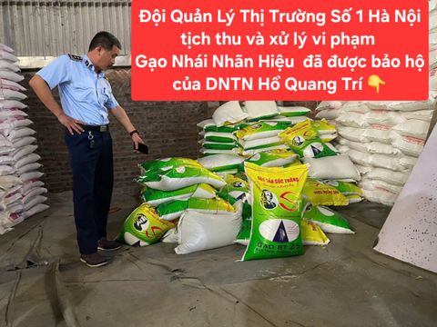Xử lý vi phạm GẠO NHÁI NHÃN HIỆU 