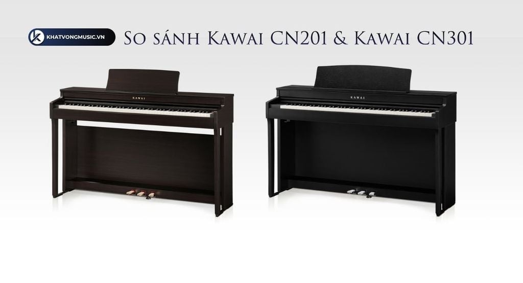 So sánh piano điện Kawai CN201 & Kawai CN301 cho người mới học