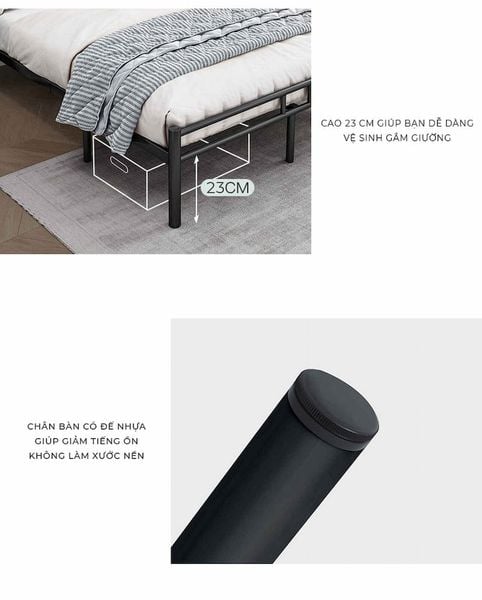 giường ngủ khung sắt