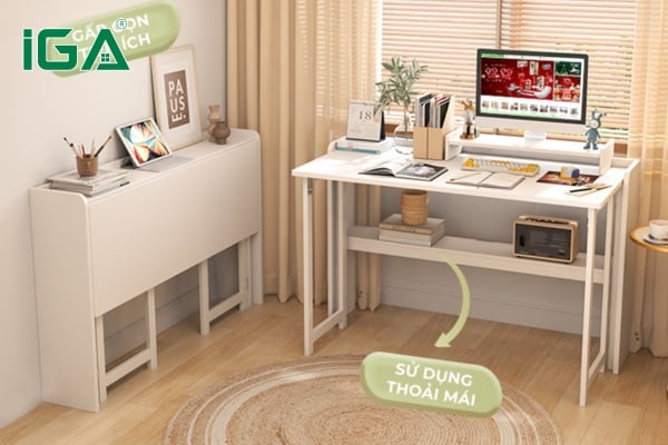 Bàn làm việc chân gấp thông minh