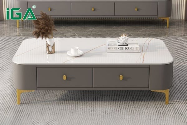 Bàn trà phòng khách hiện đại có ngăn kéo