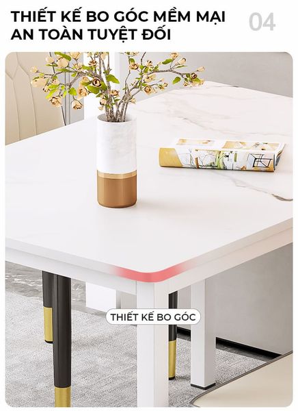 bàn ăn vân đá GM213