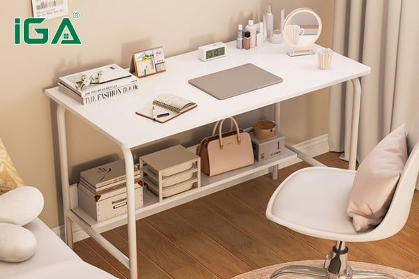 Bàn làm việc có kệ đựng đồ