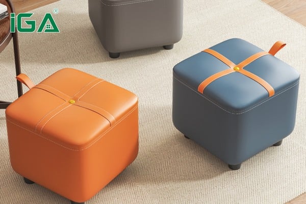 Ghế trang điểm bọc nệm da