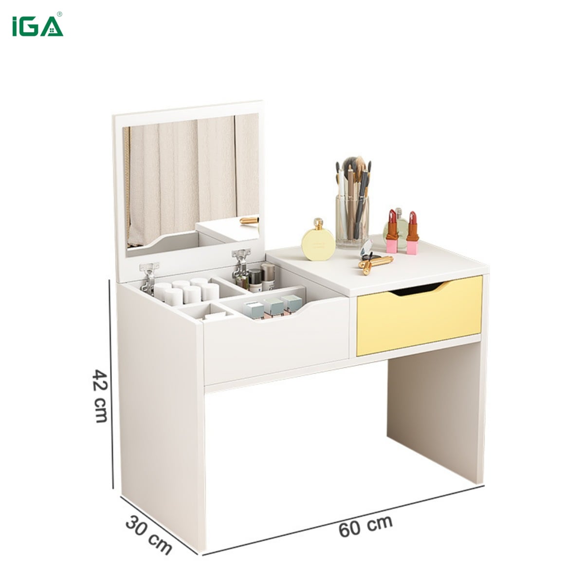 Kích thước bàn phấn mini