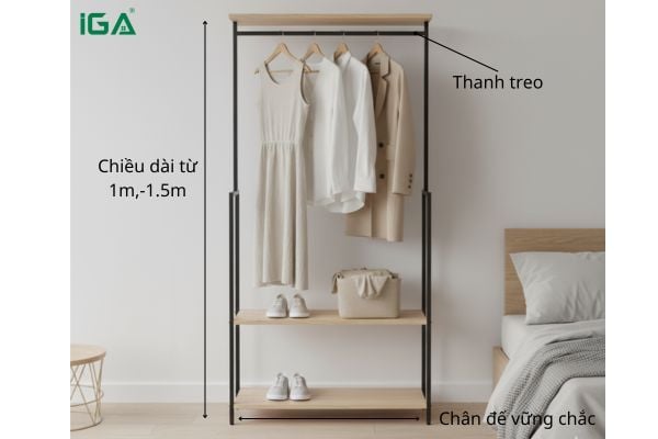 cấu tạo giá treo quần áo